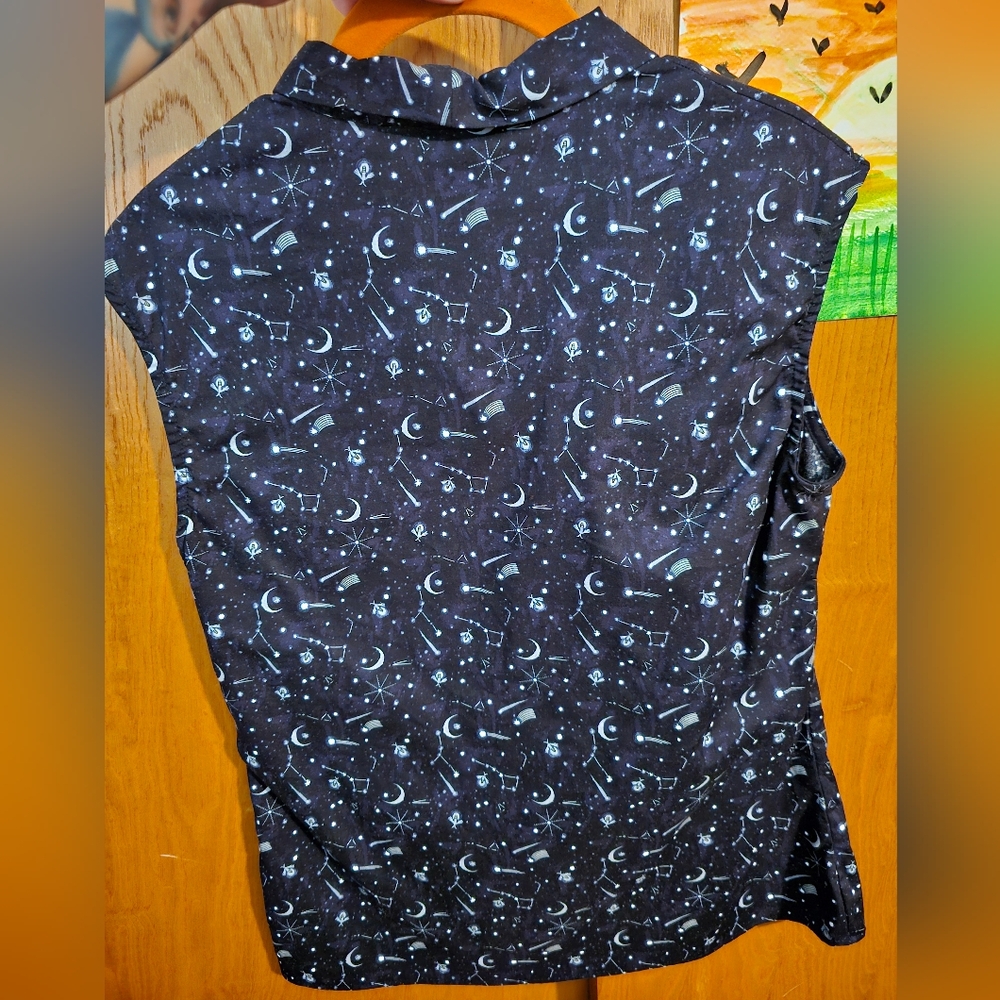 Blue Celestial Print Shirt - Worn Once - Picture 2 of 3